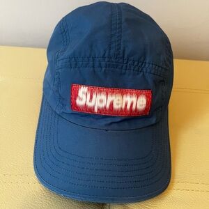 Supreme reversed label camp cap